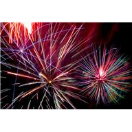 Fireworks exploding in the sky